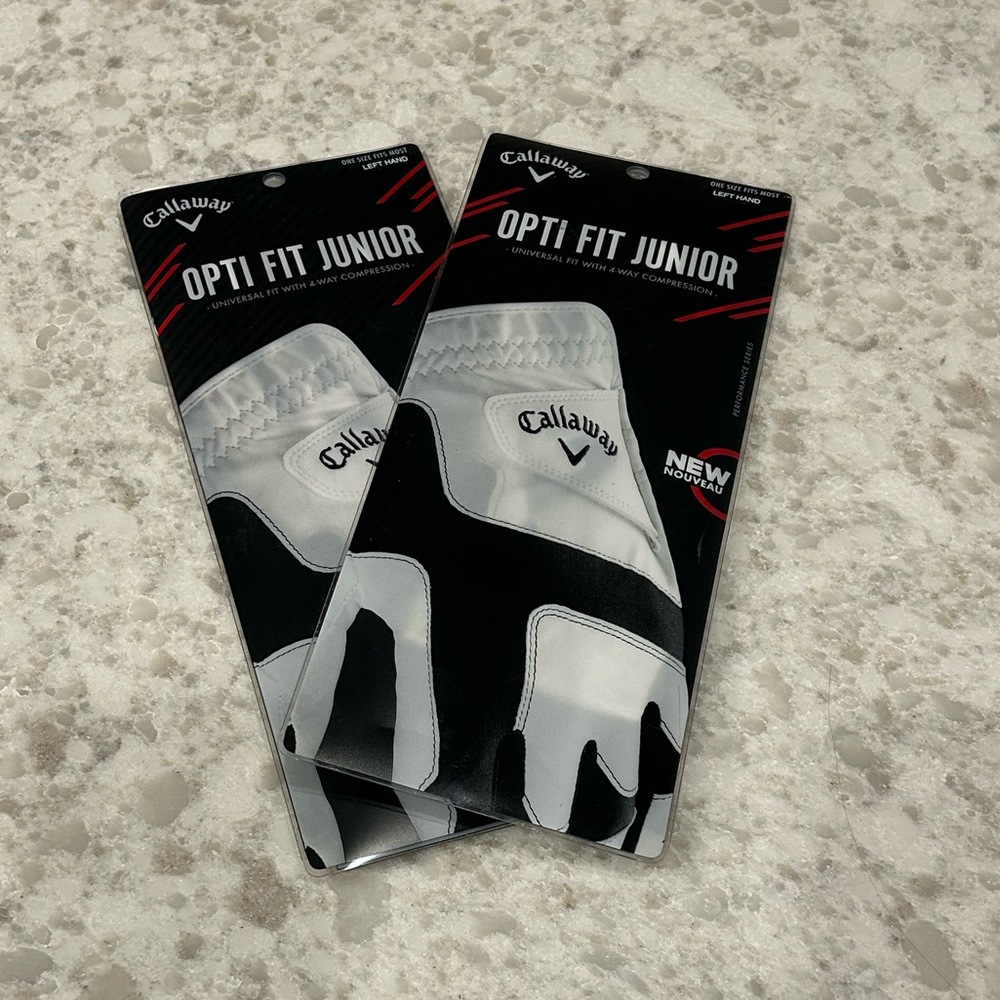 2 “New”Callaway Opti-fit jr gloves